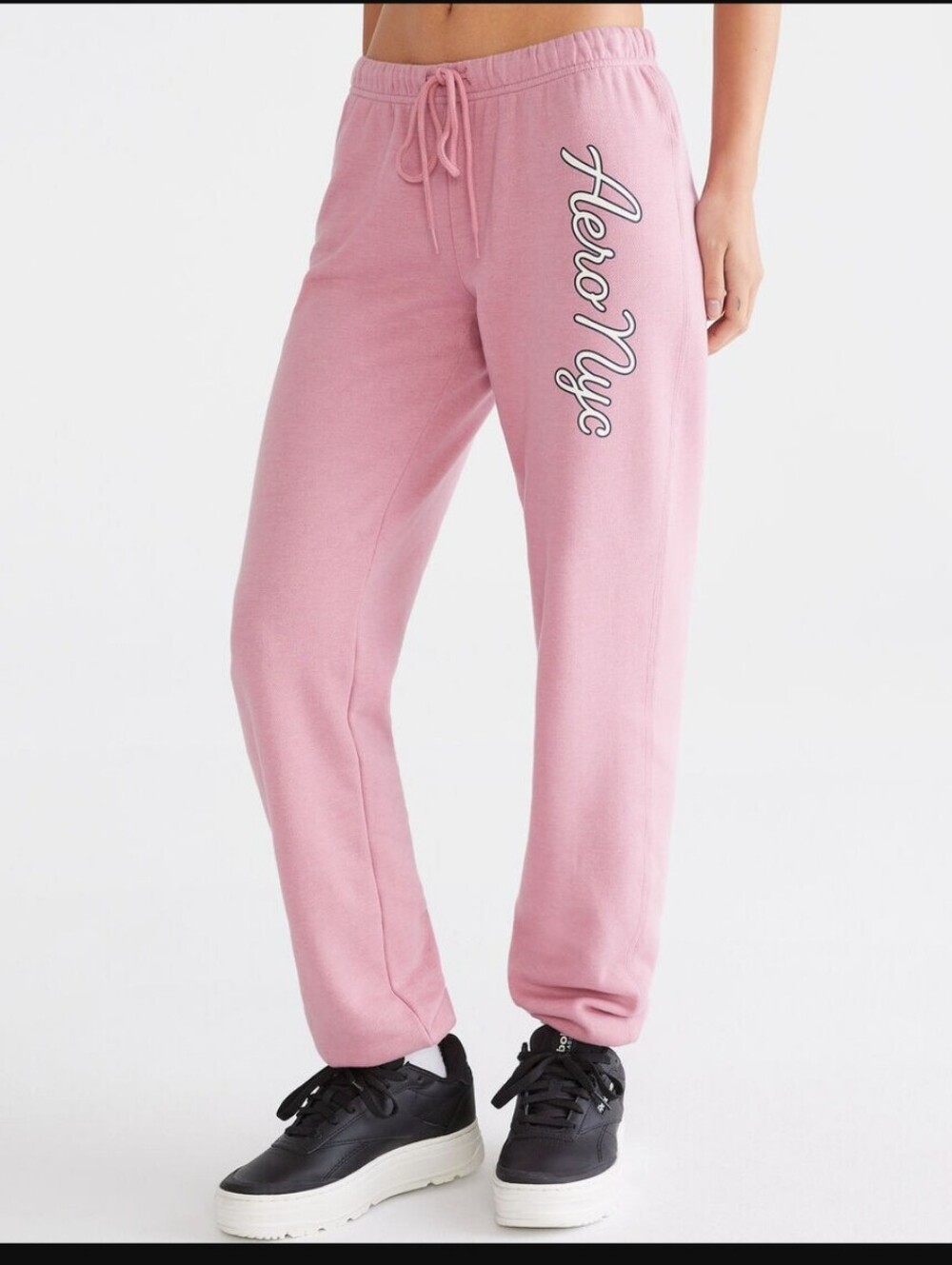 Aeropostale Aero NYC Cinched Pink Jogger Sweatpants